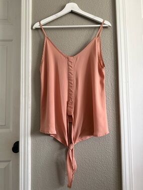 Fora Women's chiffon cami V-neck top-Medium